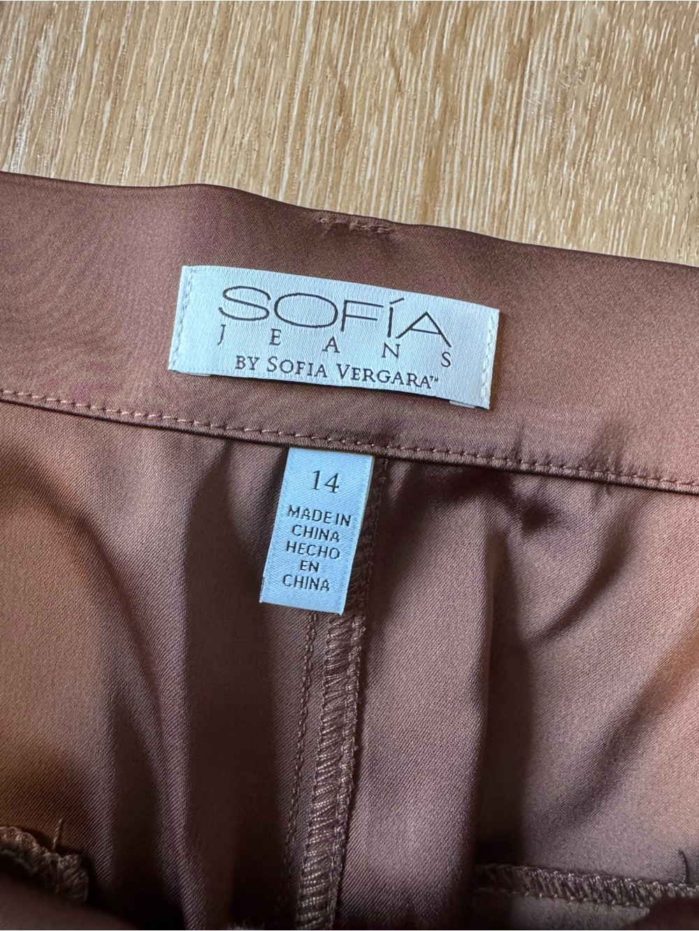 SOFIA JEANS SATIN CARGO SUPER HIGH RISE PANTS SIZE 14 new with tags - Picture 7 of 11